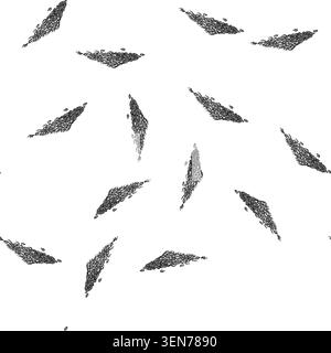 seamless pattern spice nigella sativa hand drawn. black cumin, medicine petal, caraway oil spice nigella sativa black sketch illustration Stock Vector