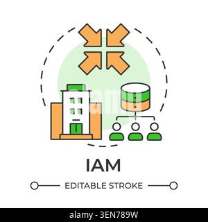 IAM multi color concept icon Stock Vector