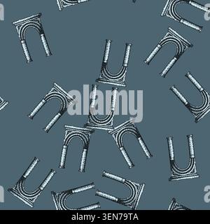 pattern Hand drawn line art illustration portraying a classic stone archway structure, symbolizing historical architecture, ancient civilization, and Stock Vector