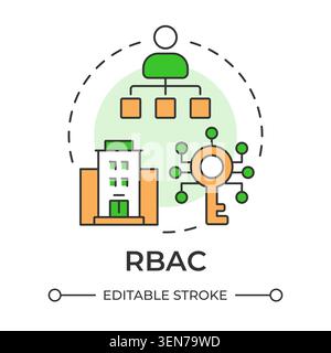 RBAC multi color concept icon Stock Vector