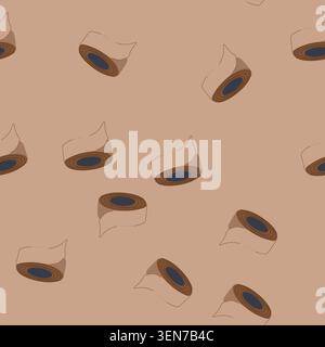 pattern grunge duct tape cartoon. torn strip, label band, repair sticker grunge duct tape sign. seamless vector illustration Stock Vector