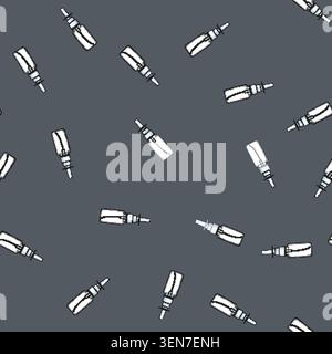 seamless pattern congestion nasal spray bottle cartoon. allergy moisturizer, atomizer solution, rinse irrigation congestion nasal spray bottle sign ve Stock Vector