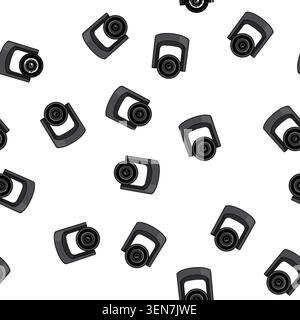 pattern equipment table web camera cartoon. digital technology, photo focus equipment table web camera sign vector Stock Vector