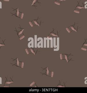 seamless pattern foldable folding chair cartoon. foldable folding chair sign vector Stock Vector