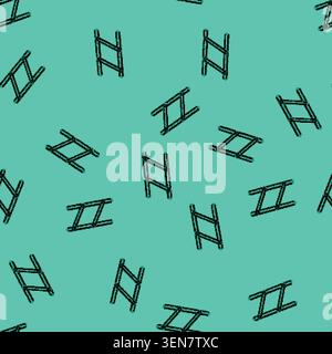 seamless pattern architect ruler builder cartoon. architect ruler builder sign vector Stock Vector