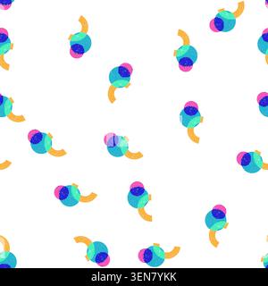 pattern art risograph effect cartoon. graphic color, layer ink, screen halftone art risograph effect sign vector Stock Vector