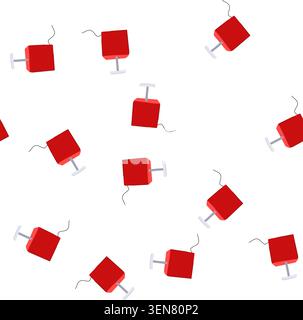 pattern detonation tnt bomb cartoon. blast dynamite, destruction power, impact force detonation tnt bomb sign. seamless symbol vector illustration Stock Vector