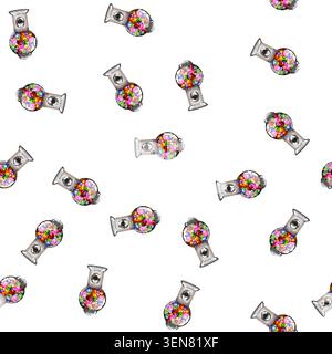 pattern candy bubblegum machine cartoon. candy bubblegum machine sign vector Stock Vector