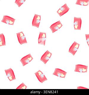 pattern tissue water wipes cartoon. wet clean, hand surface tissue water wipes sign. seamless symbol vector illustration Stock Vector