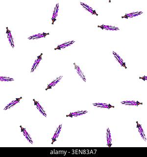 pattern slash sword effect cartoon. blade light, energy ui, animation abstract slash sword effect sign vector Stock Vector