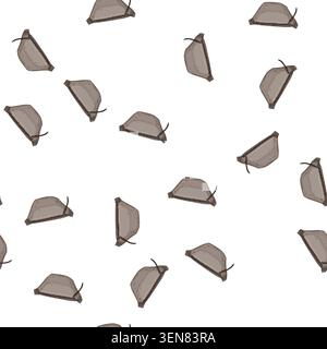 pattern purse waist bag cartoon. purse waist bag sign vector Stock Vector