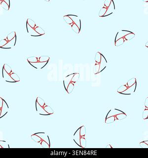 pattern goggle safety goggles cartoon. glass protect, protection industrial, transparent safe goggle safety goggles sign. seamless vector illustration Stock Vector