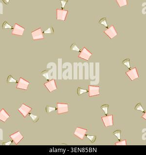 seamless pattern decoration lamp table cartoon. decoration lamp table sign vector Stock Vector