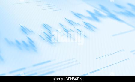 Traders analyze financial data using charts and graphs for decision making Stock Photo