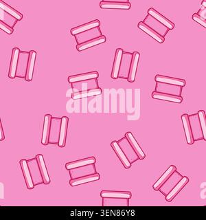 seamless pattern stick chewing gum cartoon. pack chew, soft longlasting, taste cool stick chewing gum sign vector Stock Vector