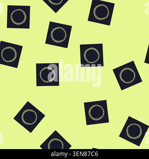 seamless pattern game hud round frame cartoon. digital hologram, data technology, panel graphic game hud round frame sign vector Stock Vector