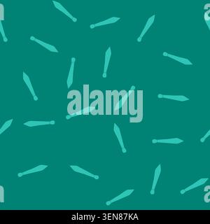 pattern teal necktie with a simple, flat design symbolizing professionalism, men s fashion, and corporate attire, perfect for concepts related to work Stock Vector