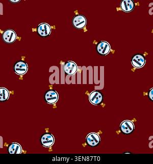 seamless pattern smart water meter cartoon. residential commercial, industrial leak, detection monitoring smart water meter sign vector Stock Vector