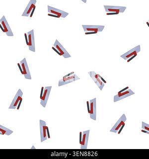 pattern adhesive notched trowel cartoon. floor construction, tiler tiles, cement plaster adhesive notched trowel sign. seamless symbol vector illustra Stock Vector