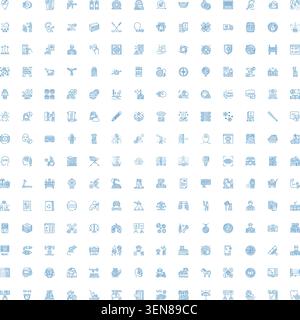 Large collection of diverse line icons covering various business, marketing, finance, communication, technology, and social concepts in a simple, mini Stock Vector