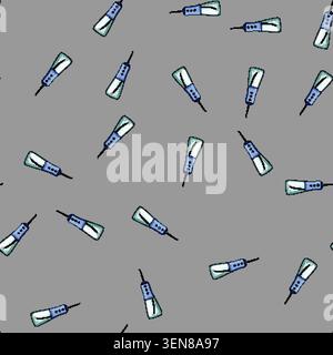 seamless pattern Portable oral irrigator water flosser for home dental care, effective plaque removal and gum health support, compact electric device Stock Vector