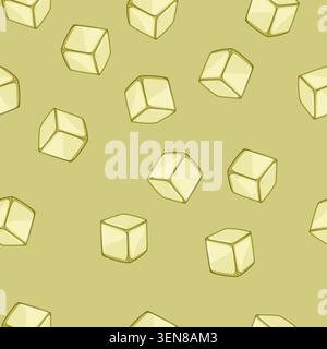 seamless pattern sustainable ice cubes reusable cartoon. ecofriendly chillers, whiskey cooling, drinks stainless sustainable ice cubes reusable sign v Stock Vector