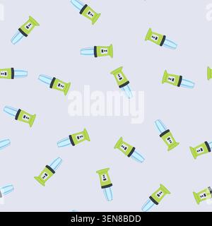 pattern motor smoothie blender cartoon. blades durable, efficient compact, versatile easy motor smoothie blender sign. seamless vector illustration Stock Vector