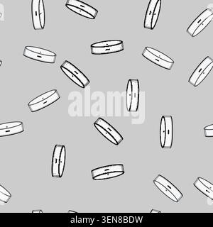 seamless pattern automatic robot vacuum cleaner cartoon. hair appliance, black woman, household floor automatic robot vacuum cleaner sign vector Stock Vector