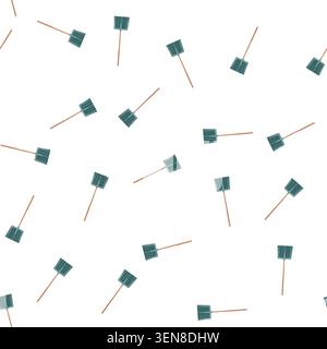 pattern silhouette snow shovel cartoon. ice symbol, scoop heavy, ing outline silhouette snow shovel sign. seamless symbol vector illustration Stock Vector