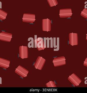 pattern reservoir plastic tank cartoon. barrel rain, container factory, rainwater waste reservoir plastic tank sign. seamless vector illustration Stock Vector