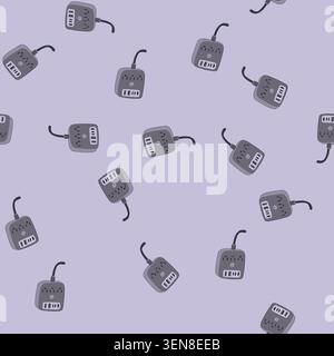 pattern dock multi device charging station cartoon. hub power, usb portable, stand technology dock multi device charging station sign. seamless vector Stock Vector