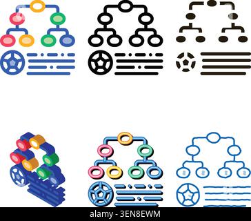 Soccer Game League Table Icon Vector. Outline Soccer Game League variety Table Sign. Isolated Contour Symbol Stock Vector