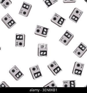 pattern voice audio interface cartoon. voice audio interface sign vector Stock Vector