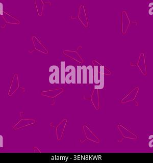 seamless pattern wear hanger clothes cartoon. wear hanger clothes sign vector Stock Vector