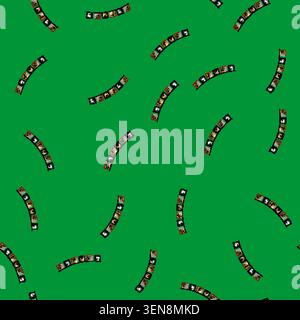 seamless pattern festive halloween garland cartoon. autumn eerie, haunted ghostly, witchy pumpkin festive halloween garland sign vector Stock Vector