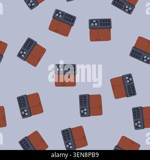 pattern mig welding machine cartoon. tig stick, plasma flux, electrode torch mig welding machine sign. seamless vector illustration Stock Vector