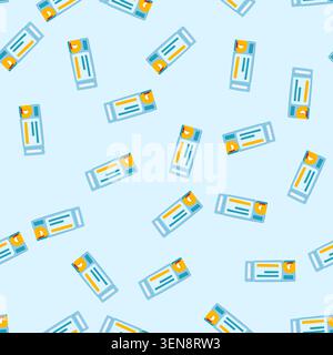 pattern travel cruise ship ticket cartoon. ocean pass, card vacation, tour boarding travel cruise ship ticket sign. seamless vector illustration Stock Vector