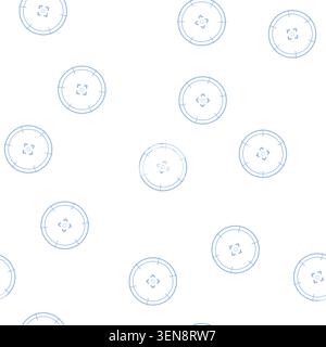 pattern tech futuristic aim cartoon. military frame, interface circle, gun data tech futuristic aim sign vector Stock Vector