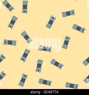 pattern electric taser gun cartoon. lightning weapon, tazer crime, shock arrest electric taser gun sign. seamless vector illustration Stock Vector