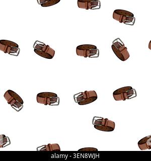 pattern strap leather belt cartoon. strap leather belt sign vector Stock Vector