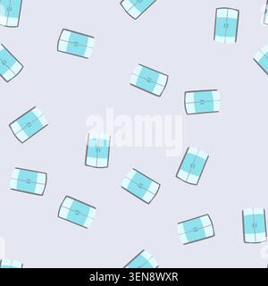 pattern glass shower cabin cartoon. bath modern, box hotel, et clean glass shower cabin sign. seamless vector illustration Stock Vector