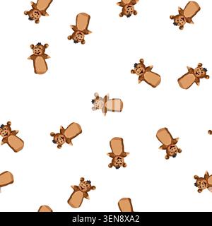 pattern monkey hand puppet cartoon. monkey hand puppet sign vector Stock Vector