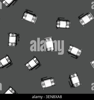 seamless pattern cordless kettle electric cartoon. stainless fast, heat automatic, shutoff capacity cordless kettle electric sign vector Stock Vector