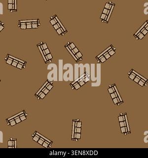 seamless pattern chaise couch leather cartoon. ottoman vintage, modern contemporary, durable luxury chaise couch leather sign vector Stock Vector