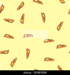 pattern geothermal lava platform cartoon. basalt flow, vent caldera, fissure tectonic geothermal lava platform sign. seamless vector illustration Stock Vector