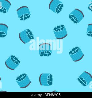 pattern container pencil holder cartoon. pen pink, case school, paint can container pencil holder sign. seamless vector illustration Stock Vector
