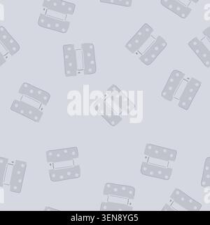 pattern home door hinge cartoon. steel object, tool detail, construction interior home door hinge sign. seamless vector illustration Stock Vector
