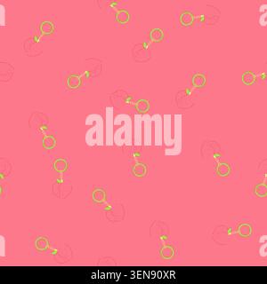 pattern holder ring keychain cartoon. silver steel, blank round holder ring keychain sign. seamless vector illustration Stock Vector