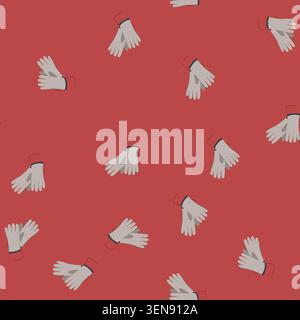 pattern factory gloves welding cartoon. gas production, weld spark, arc fire factory gloves welding sign. seamless vector illustration Stock Vector