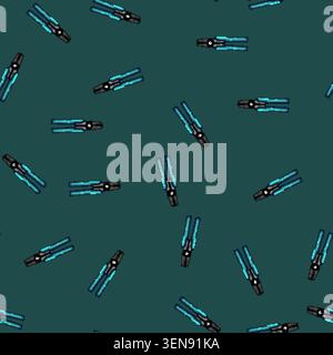 seamless pattern work crimper tool cartoon. connection technology, industry wire work crimper tool sign vector Stock Vector